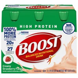Boost High Protein Nutritional Drink Creamy Strawberry - 6-8 Fl. Oz.