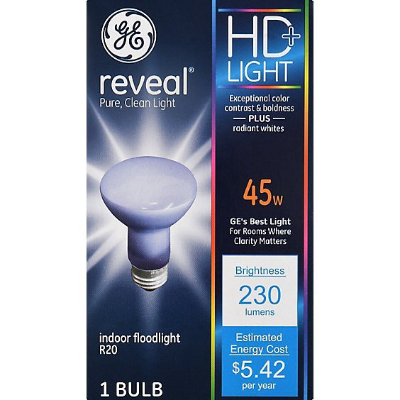slide 1 of 1, Ge Spot Light Reveal 45 Watt - Each, 1 ct
