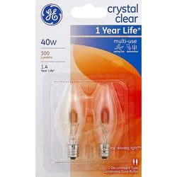 Ge Blunt Small Base Mp 40 Watt - 2 Count