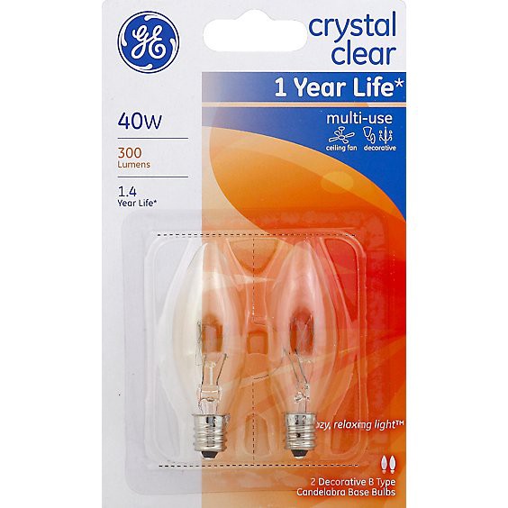 slide 1 of 1, Ge Blunt Small Base Mp 40 Watt - 2 Count, 2 ct