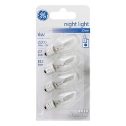 Ge Light Bulbs Night Clear 4 Watt - 4 Count