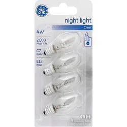 Ge Light Bulbs Night Clear 4 Watt - 4 Count