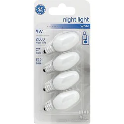 Ge Lightbulb Night Light White 4 Watt - Each