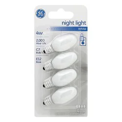 Ge Lightbulb Night Light White 4 Watt - Each
