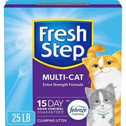 Fresh Step Multicat Extra Strength Scented Clumping Cat Litter With Febreze - 25 Lbs