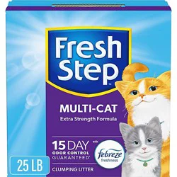 Fresh Step Multicat Extra Strength Scented Clumping Cat Litter With Febreze - 25 Lbs