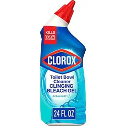 Clorox Ocean Mist Clinging Bleach Gel Toilet Bowl Cleaner - 24 Oz