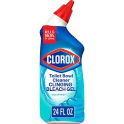 Clorox Ocean Mist Clinging Bleach Gel Toilet Bowl Cleaner - 24 Oz
