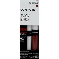 Covergirl Outlast Lipcolor All-Day Brazen Raisin 542 2 Count - 0.13 Oz