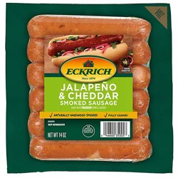 Eckrich Jalapeno & Cheddar Smoked Sausage Links - 14 Oz