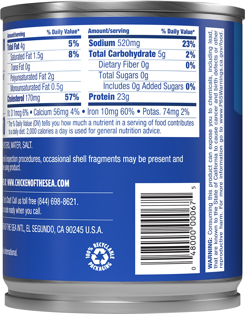 slide 6 of 10, Chicken Of The Sea Oysters Whole - 8 Oz, 8 oz