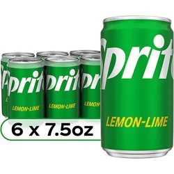 Sprite Lemon Lime Soda Soft Drinks Pack - 6-7.5 Fl. Oz.