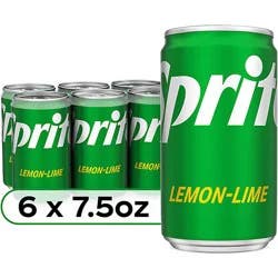 Sprite Soda Pop Lemon Lime Cans - 6-7.5 Fl. Oz.