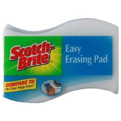 slide 1 of 1, Scotch-Brite Easy Erasing Pad 4.4 X 2.6 X 0.9 Inch - 3 Count, 3 ct