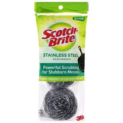 Scotch-Brite Scrubbing Pads Stainless Steel - 3 Count