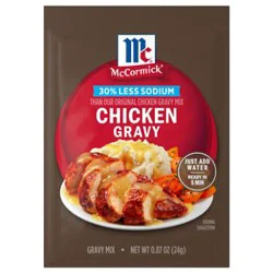 Mccormick 30% Less Sodium Chicken Gravy Mix - 0.87 Oz