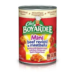 Chef Boyardee Mini Beef Ravioli And Meatballs - 15 Oz
