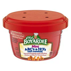 Chef Boyardee Mini Bites Abcs & 123s Pasta With Meatballs - 7.5 Oz