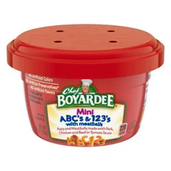 Chef Boyardee Mini Bites Abcs & 123s Pasta With Meatballs - 7.5 Oz