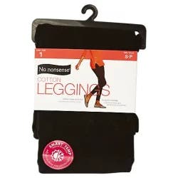 No Nonsense Cotton Leggings Black Sml - Each