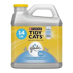 Tidy Cats Cat Litter Clumping For Multiple Cats With Glade Clear Springs Jug - 14 Lb