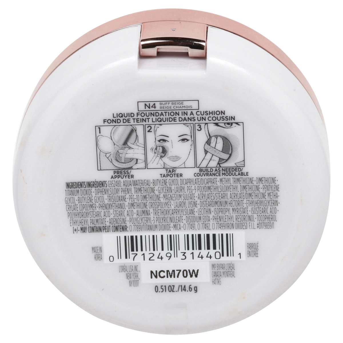 slide 5 of 7, L'Oréal True Match Cushion N4 Buff Beige, 0.51 fl oz