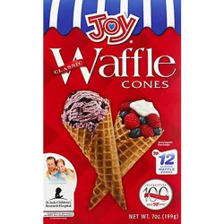 Joy Waffle Cones 12 Count - 7 Oz