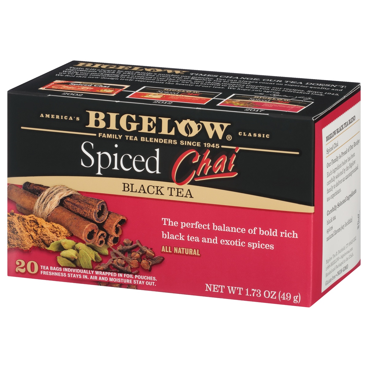 slide 3 of 9, Bigelow Spiced Chai Tea, 