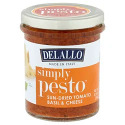 Delallo Simply Pesto Sun-Dried Tomato Basil & Cheese Jar - 6.35 Oz