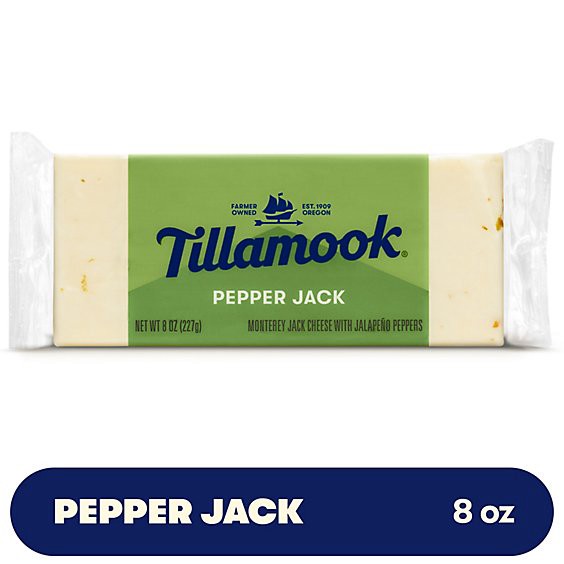 slide 1 of 4, Tillamook Pepper Jack Cheese - 8 Oz, 8 oz