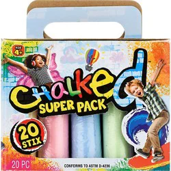Ja-Ru Chalk Sidewalk Assorted Colors - 20 Count