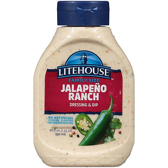 slide 1 of 1, Litehouse Dressing Jalapeno Ranch - 20 Fl. Oz., 20 fl oz