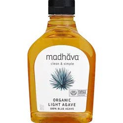 Madhava Sweetener Liquid Organic Blue Agave Golden Light - 23.5 Oz