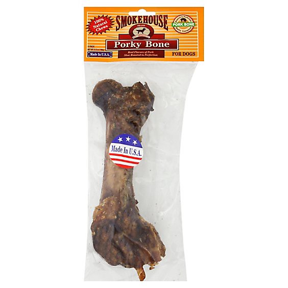 slide 1 of 1, Smokehouse Dog Treats Pork Bone Porky Bone - 6.5 Oz, 1 ct
