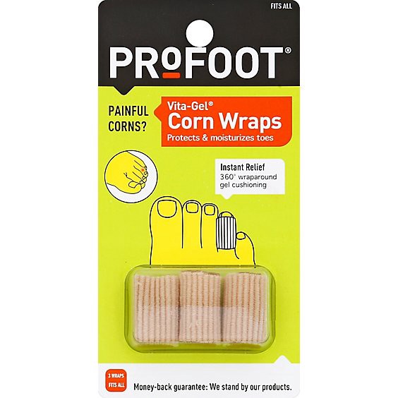 slide 1 of 1, Profoot Vita Gel Corn Wraps - 3 Count, 3 ct