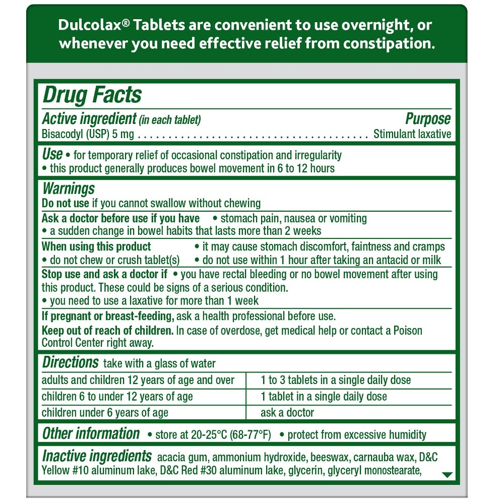 slide 2 of 2, Dulcolax Gentle and Predictable Overnight Relief Laxative Tablets - 100ct, 100 ct