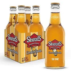 Stewart's Made With Sugar Cream Soda Bottle - 4-12 Fl. Oz.