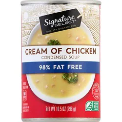 Signature Select 98% Fat Free Cream Of Chicken Condensed Soup - 10.5 Oz