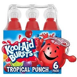Kool-Aid Bursts Tropical Punch Artificially Flavored Soft Drink - 6 - 6.75 Fl. Oz.