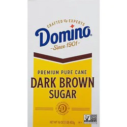 Domino Premium Pure Cane Dark Brown Sugar - 1 Lb