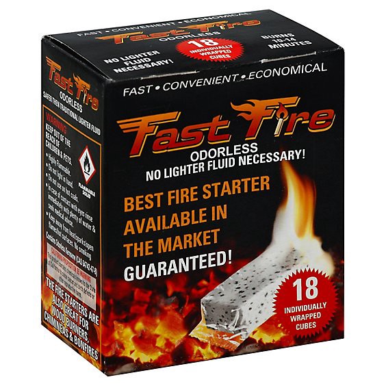 slide 1 of 1, Fast Fire Starter 18pk - 18 Count, 18 ct
