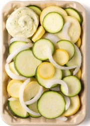 Fresh Cut Squash With Roasted Garlic Butter - 12 Oz