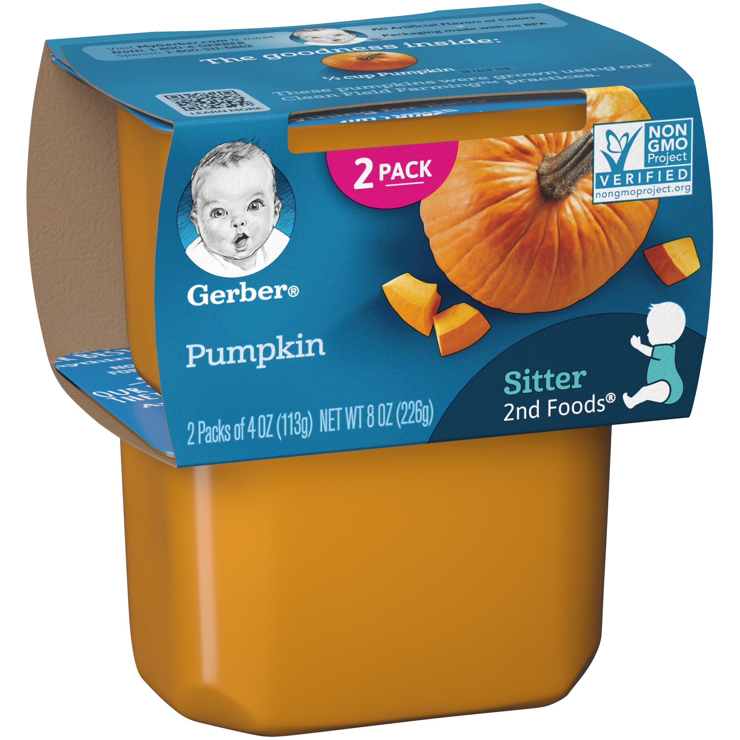 slide 3 of 9, Gerber Pumpkin Baby Food, 2 ct; 4 oz