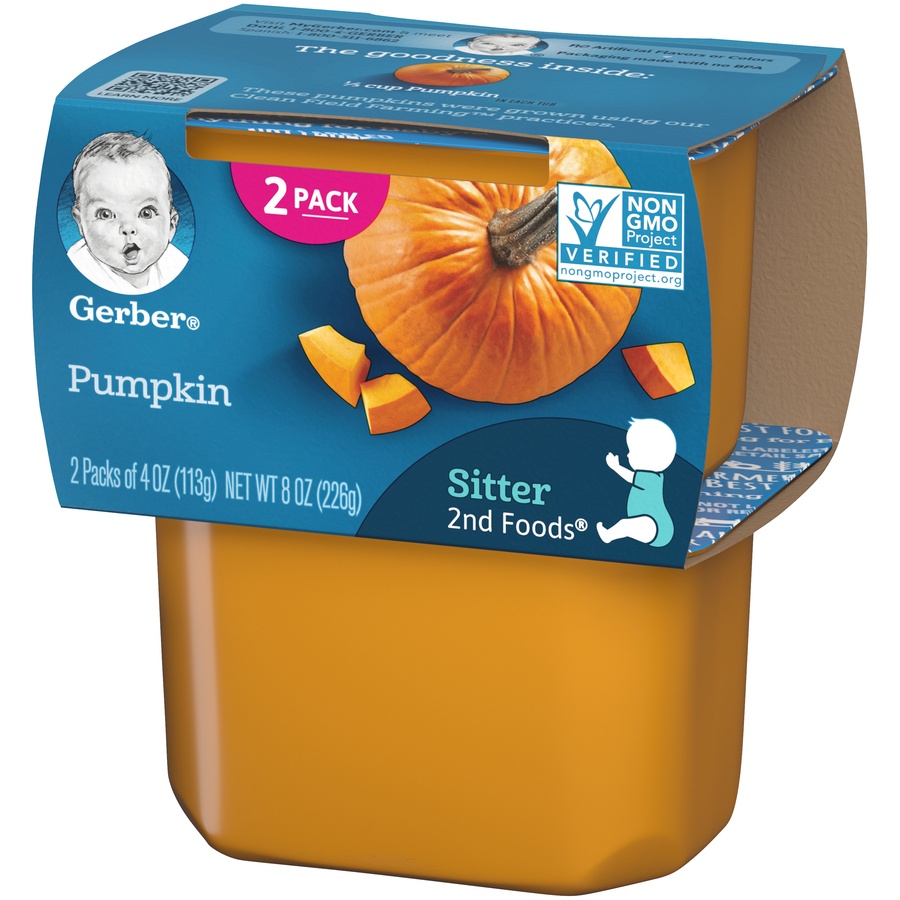 slide 4 of 9, Gerber Pumpkin Baby Food, 2 ct; 4 oz