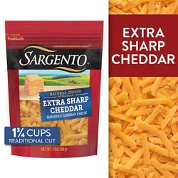 Sargento Shredded Extra Sharp Natural Cheddar Cheese - 7 Oz