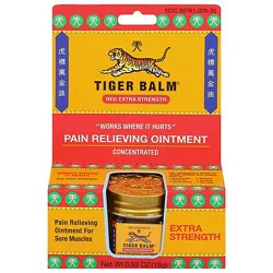 Tiger Balm Pain Relieving Ointment Concentrated Red Extra Strength - 0.63 Oz