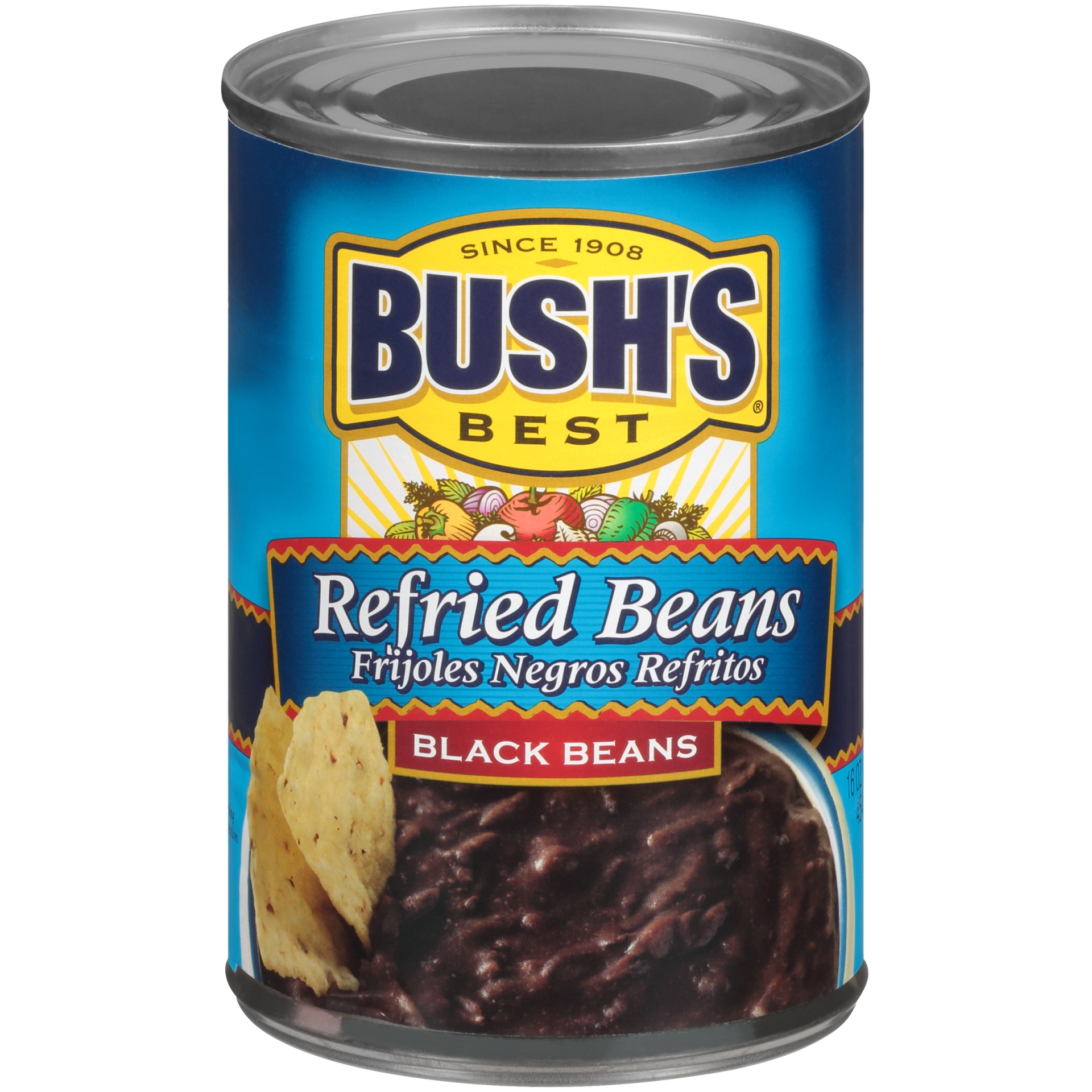 slide 2 of 5, Bush's Best Refried Black Beans 16 oz, 