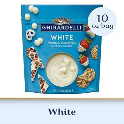 Ghirardelli White Vanilla Flavored Melting Wafers - 10 Oz