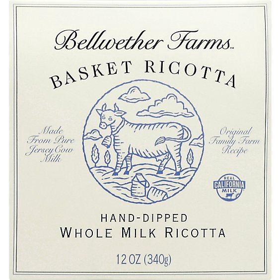 slide 1 of 1, Bellwether Farms Ricotta Whole Milk - 12 Oz, per lb