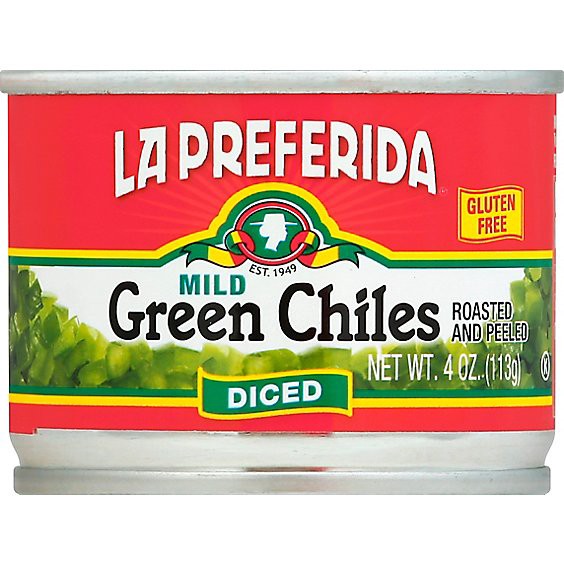 slide 1 of 1, La Preferida Green Chiles Diced Mild Can - 4 Oz, 4 oz